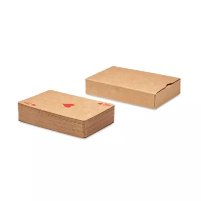 Karty do gry z papieru z recyklingu ARUBA + - Bezowy (MO6201-13)