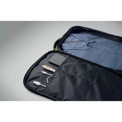 Plecak kabinowy z RPET na laptop 15" FLYSAFE - Ciemnozielony (MO2840-60)