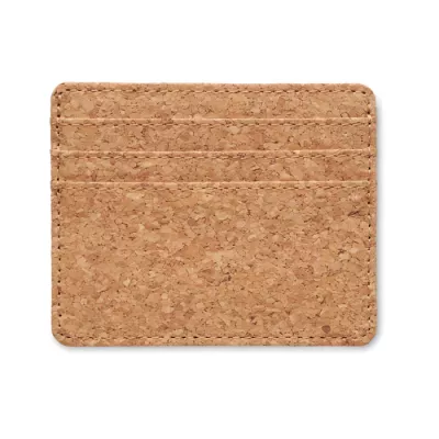 Etui na karty z korka z RFID WALLK - Bezowy (MO2625-13)