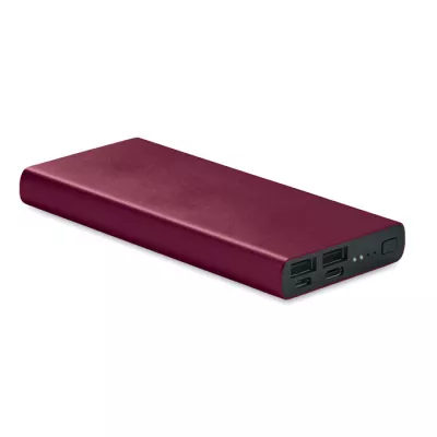 Powerbank 10 000 mAh aluminiowy POWERFLAT 10C - Burgund (MO6770-02)