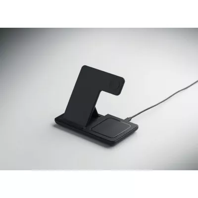 Ładowarka bezprzewodowa 3 w 1 składana 15W DOCK3 - Czarny (MO3172-03)