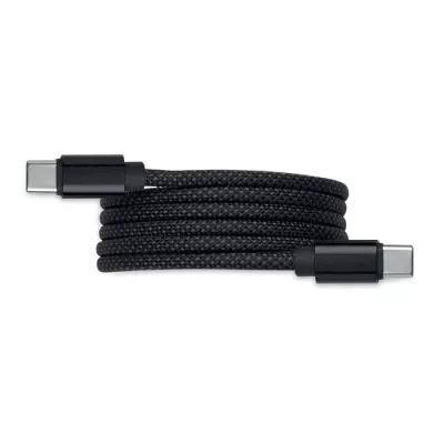 Kabel magnetyczny pleciony USB-C 60W z RPET BRAID - Czarny (MO2778-03)