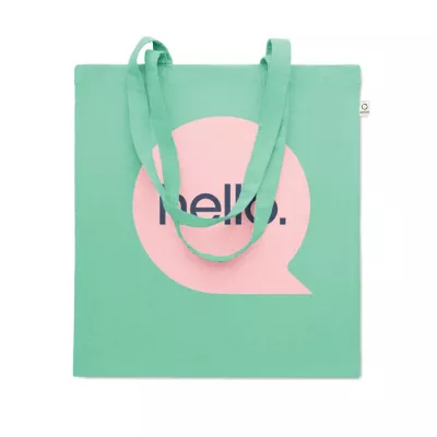 Torba z bawełny z recyklingu 140 g/m² VIVEKA COLOUR - Miętowy Zielony (MO2302-77)