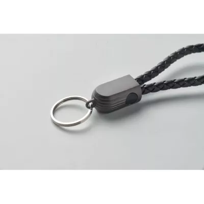 Brelok z kablem USB-C 60W FAULETI LOOP - Czarny (MO2647-03)