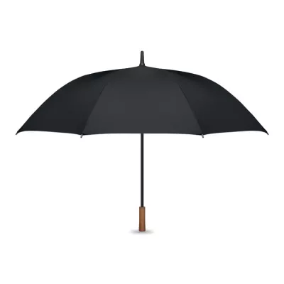 Parasol automatyczny 27" z drewnianą rączką RAYNA - Czarny (MO3220-03)