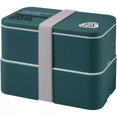 MIYO POP dwupoziomowe pudełko śniadaniowe 700+700 ml - Deep Sea Green (21077964)