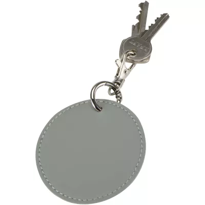 Resi Plus brelok z okrągłą zawieszką z recyklingowanego materiału z certyfikatem GRS  - Szary (13014082)
