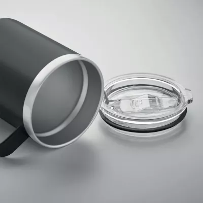 Kubek termiczny ze stali z recyklingu 300 ml INARI - Czarny (MO6934-03)