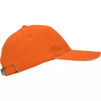 Czapka z daszkiem bawełniana 6 paneli, 260 g/m² CURTIS - pomarańczowy (5046610)