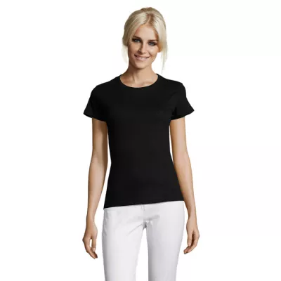 Koszulka damska dopasowana 150 g/m² Sol's REGENT WOMEN - Deep Black (S01825-DB)
