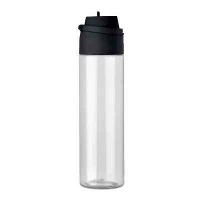 Butelka z RPET ze słomką 2 w 1 700 ml TOIEN KLAR - Czarny (MO2990-03)