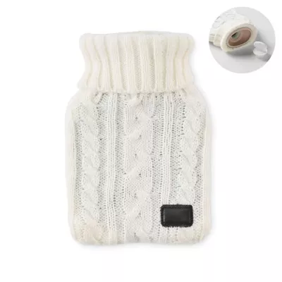 Termofor 400 ml w dzianinowym pokrowcu TOASTY - Bezowy (MO2720-13)