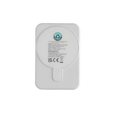 Magnetyczny bezprzewodowy power bank 5000 mAh, 5W Stellar - biały (P322.5903)