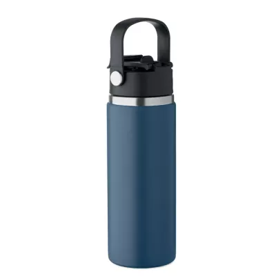 Butelka termiczna ze słomką 500 ml SUMA GRIP - Francuski Granat (MO2775-85)