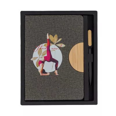 Zestaw notes z długopisem Fold - szary (R64209.21.O)