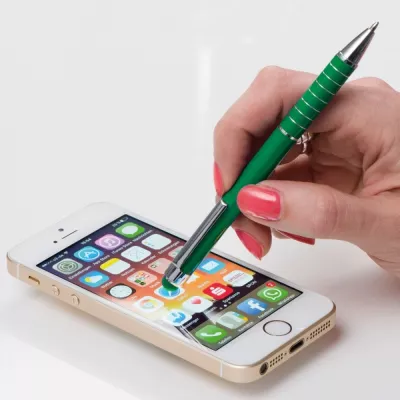 Długopis metalowy touch pen SEBASTIAN - zielony (1041809)
