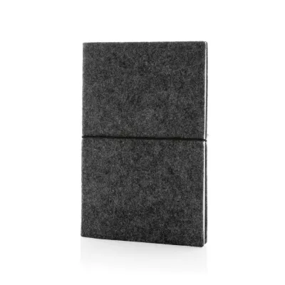 Notatnik A5, filc z recyklingu - czarny (P774.471)