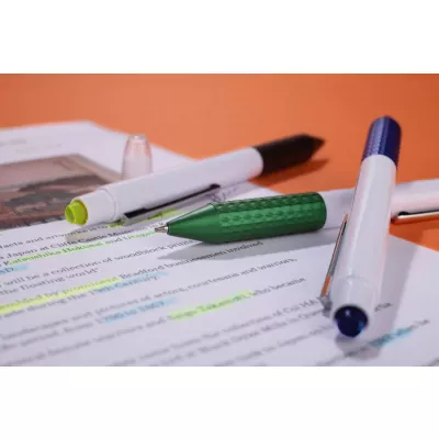 Długopis z zakreślaczem FLUO - zielony (19491-05)