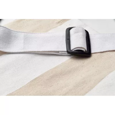Torba plażowa duża w paski 280 g/m² LAGUNA - Bialy (MO2555-06)