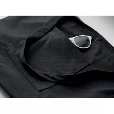 Torba sztruksowa duża z zamkiem 220 g/m² CORDY G - Czarny (MO2875-03)