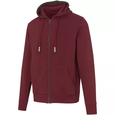 Rozpinana bluza z kapturem Arora - Głęboki bordowy (38211-DPBURGUN)