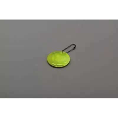 Brelok odblaskowy okrągły z PVC GRIN - Fluorescencyjny Zólty (MO2884-70)