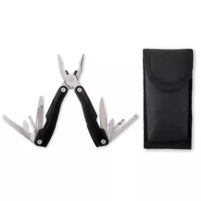 Nóż wielofunkcyjny 9w1 w etui ALOQUIN - Czarny (MO8914-03)