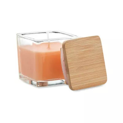 Świeca zapachowa z wosku roślinnego 50 g PILA - Pomaranczowy (MO2235-10)