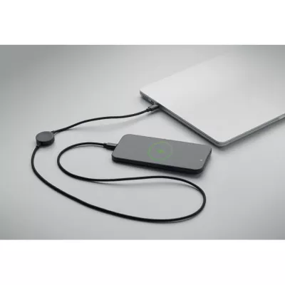 Kabel USB-C 60W z ładowarką do smartwatcha ARGER - Czarny (MO3151-03)