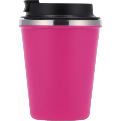 Kubek termiczny 350 ml z powłoką z recyklingu METODY - różowy (8496211)