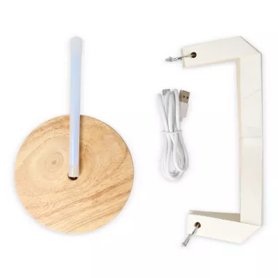 Coollux składana papierowa lampa LED Aurora na drewnianej podstawie, 22 cm - naturalny-t (LT40725-N0094)