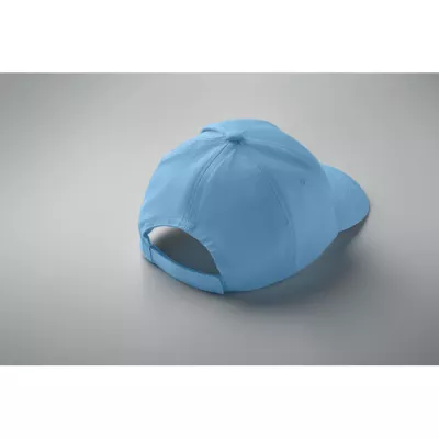 Czapka z daszkiem 5-panelowa z bawełny 160 g/m² BUZZ - Baby Blue (MO1447-66)