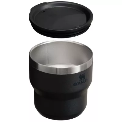 Termoizolowany kubek kempingowy Stanley Stay Hot 295 ml ze stali nierdzewnej, umożliwiający wkładanie kubków jeden w drugi - Czarny (10097390)