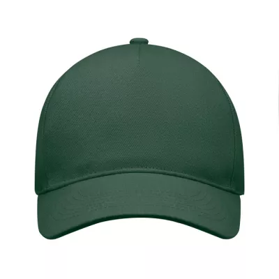 Czapka z daszkiem 5-panelowa 260 g/m² LONG BEACH SINGA - Ciemnozielony (MO6875-60)
