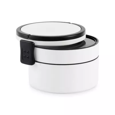 Lunchbox okrągły dwupoziomowy z PP 950 ml ENSALA - Bialy (MO2902-06)