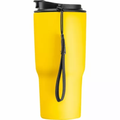 Kubek termiczny 550 ml ze stali z recyklingu DANA - żółty (8523908)