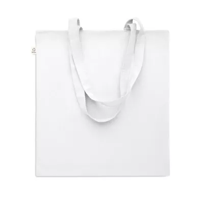 Torba z bawełny z recyklingu 140 g/m² VIVEKA COLOUR - Bialy (MO2302-06)