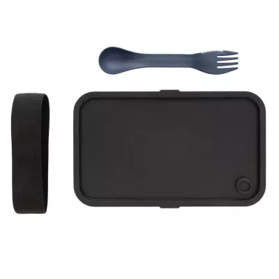 Pudełko śniadaniowe 1,2 L RPP, łyżkowidelec - navy (P269.055)