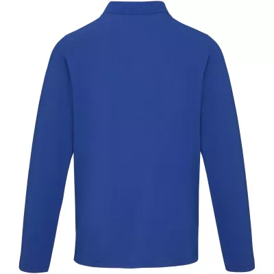 Męskie polo Oakville z długim rękawem - Niebieski (38086-BLUE)