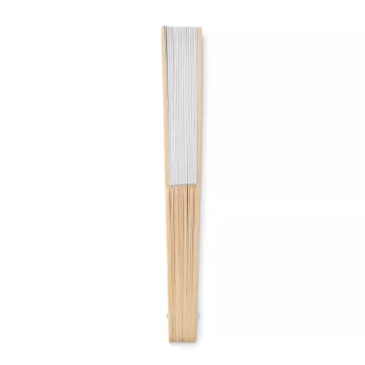 Wachlarz bambusowy z papierem FANNY PAPER - Bialy (MO6828-06)