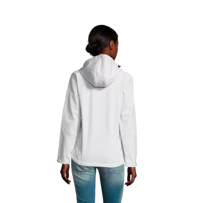 Softshell z kapturem 340 g/m² Sol's REPLAY WOMEN - Bialy (S46802-WH)