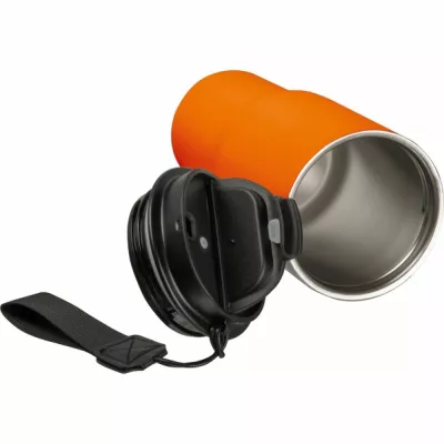 Kubek termiczny 550 ml ze stali z recyklingu DANA - pomarańczowy (8523910)
