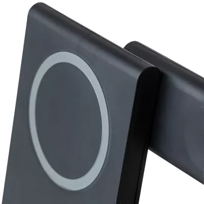 Magnetyczna ładowarka bezprzewodowa 3 w 1, 15W - czarny (VB139-03)