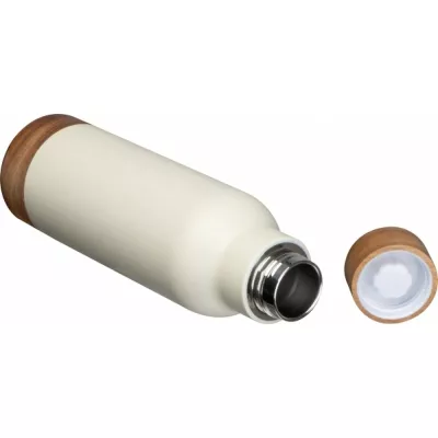 Butelka termiczna ze stalowa z recyklingu COTE D'AZUR MoLu 630 ml - biały (397806)