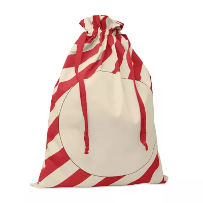 Worek na prezenty bawełniany 50x70 cm 180 g/m² LAUKKU - Czerwony (CX1567-05)
