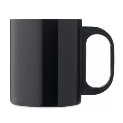 Kubek dwuścienny stalowy z uchwytem 300 ml TANISS - Czarny (MO6600-03)