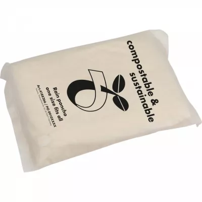 Poncho przeciwdeszczowe biodegradowalne DAVIDE - przeźroczysty (4188266)