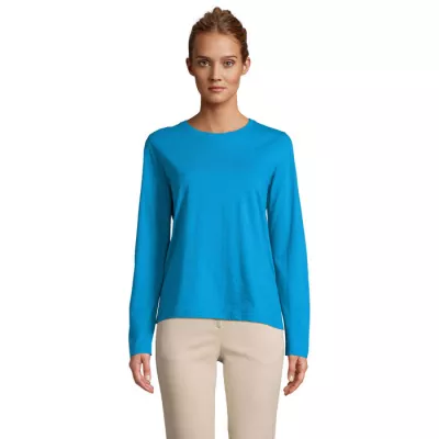 Koszulka damska z długim rękawem Sol's MONARCH WOMEN - Aqua (S04443-AQ)