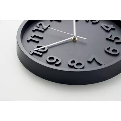 Zegar ścienny z cichym mechanizmem 30 cm MURO - Czarny (MO2851-03)