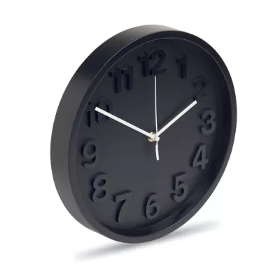 Zegar ścienny z cichym mechanizmem 30 cm MURO - Czarny (MO2851-03)